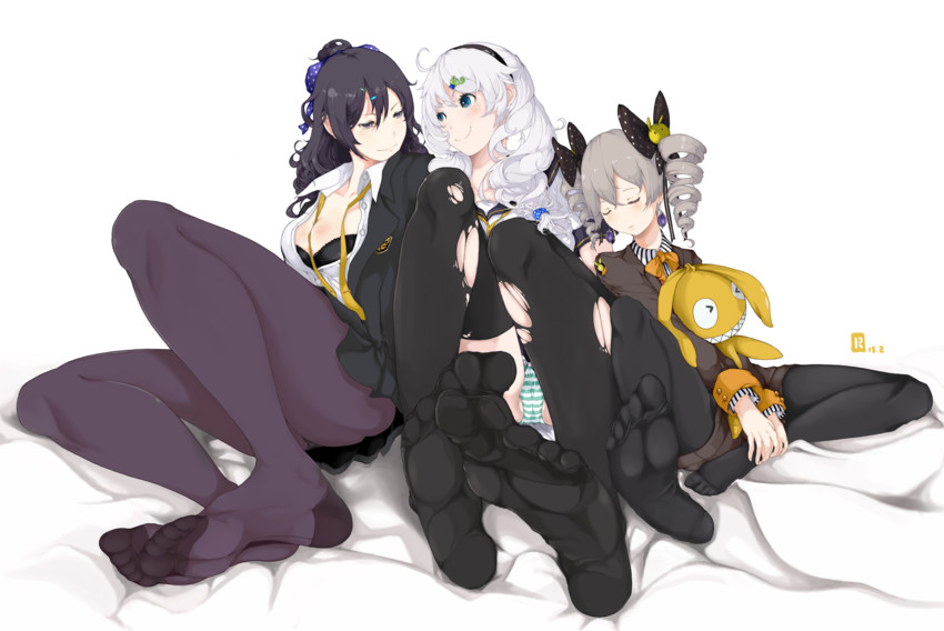 kiana kaslana, raiden mei, bronya zaychik, and homu (honkai and 1 more) drawn by rockmanzero