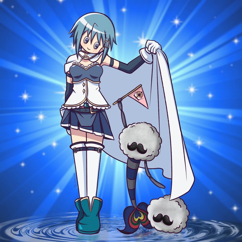 miki sayaka (mahou shoujo madoka magica) drawn by kuro_ink