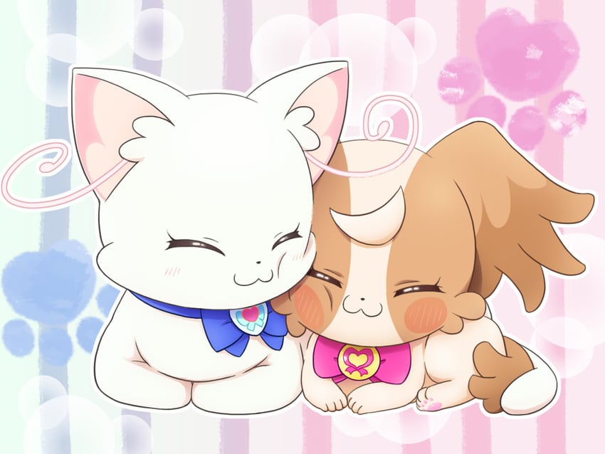 nekoyashiki yuki and inukai komugi (precure and 1 more) drawn by mameshiba_(pixiv_59310)