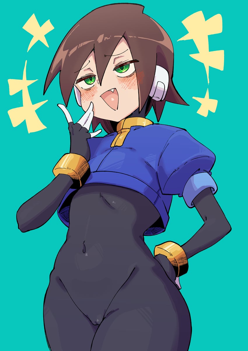 aile (mega man and 1 more) drawn by buzzlyears