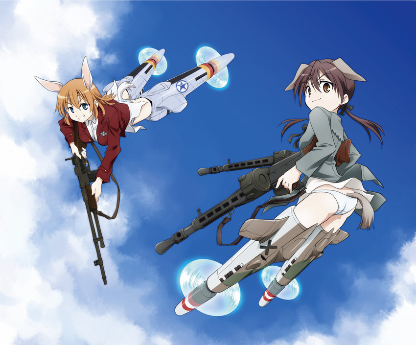 gertrud barkhorn and charlotte e. yeager (world witches series and 1 more) drawn by tommy_region