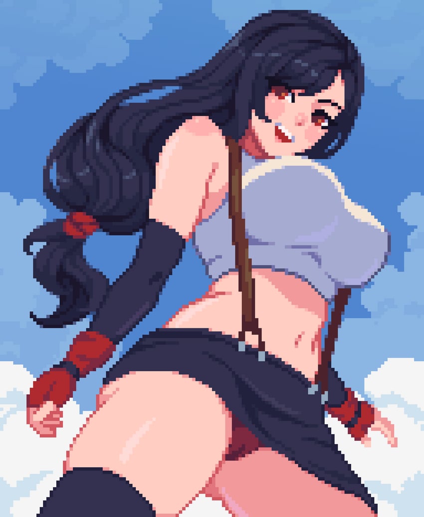 tifa lockhart (final fantasy and 1 more) drawn by yumykon