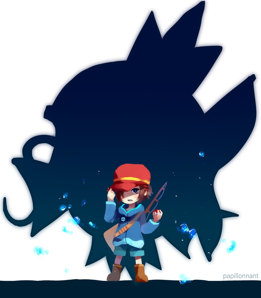 magikarp and protagonist (pokemon and 1 more) drawn by celry