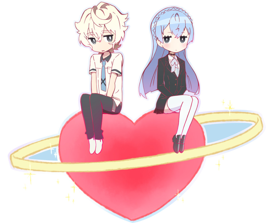 sonozaki noriko and agata katsuhira (trigger and 2 more) drawn by mago