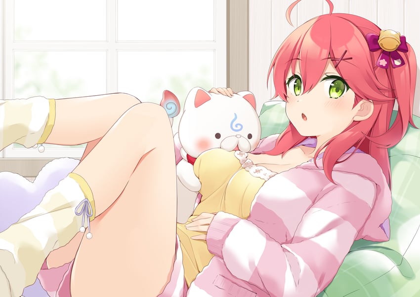 sakura miko and 35p (hololive) drawn by sasado_serori