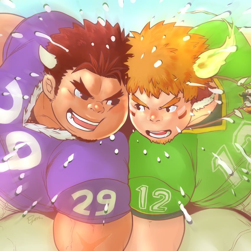 wakan tanka and tetsuox (tokyo afterschool summoners) drawn by pyon_(pyonkobo)