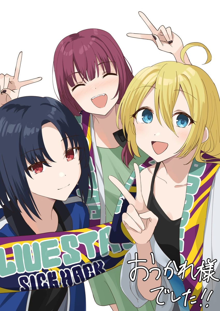 hiroi kikuri, iwashita shima, and shimizu eliza (bocchi the rock!) drawn by kanaria_hisagi
