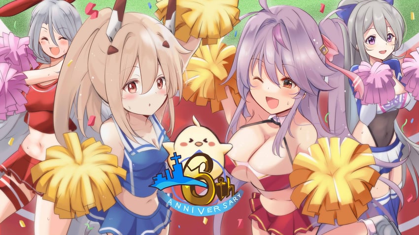 ayanami, prinz heinrich, grenville, and casablanca (azur lane) drawn by tonchinkan