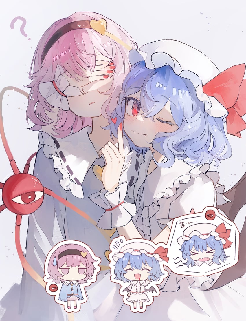 remilia scarlet and komeiji satori (touhou) drawn by yuuneka