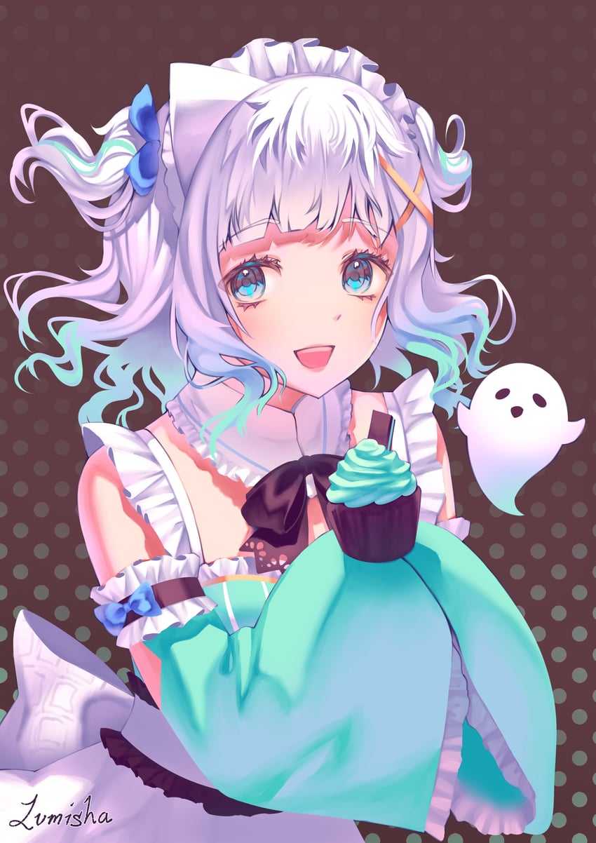 mint fantome and wisps (indie virtual youtuber) drawn by lumisha