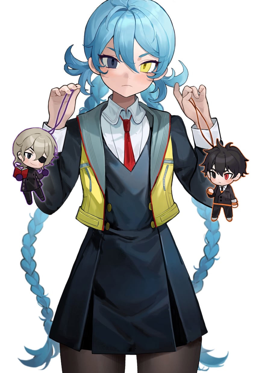 okiura mizuki, date kaname, and ryuki kuruto (ai the somnium files and 1 more) drawn by hikariace