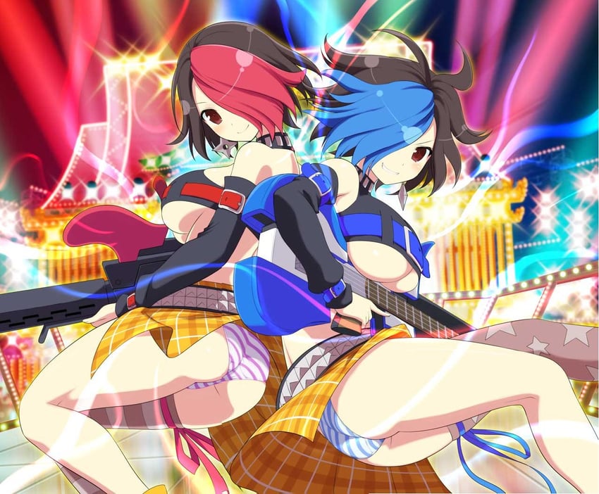 sakyou and ukyou (senran kagura and 1 more) drawn by yaegashi_nan