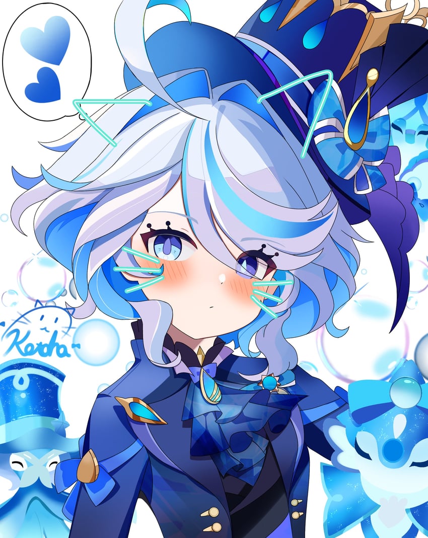 furina, surintendante chevalmarin, gentilhomme usher, and mademoiselle crabaletta (genshin impact) drawn by kotohaneko_0307