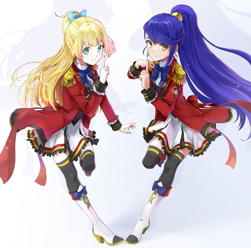 shiratori hime and kisaragi tsubasa (aikatsu! and 1 more) drawn by yone