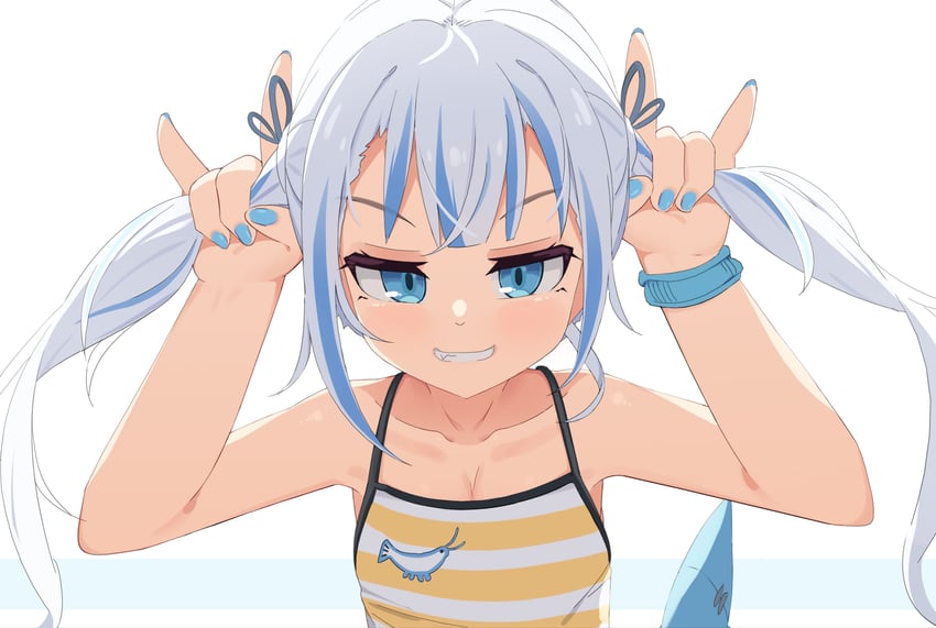 gawr gura (hololive and 1 more) drawn by tenroy