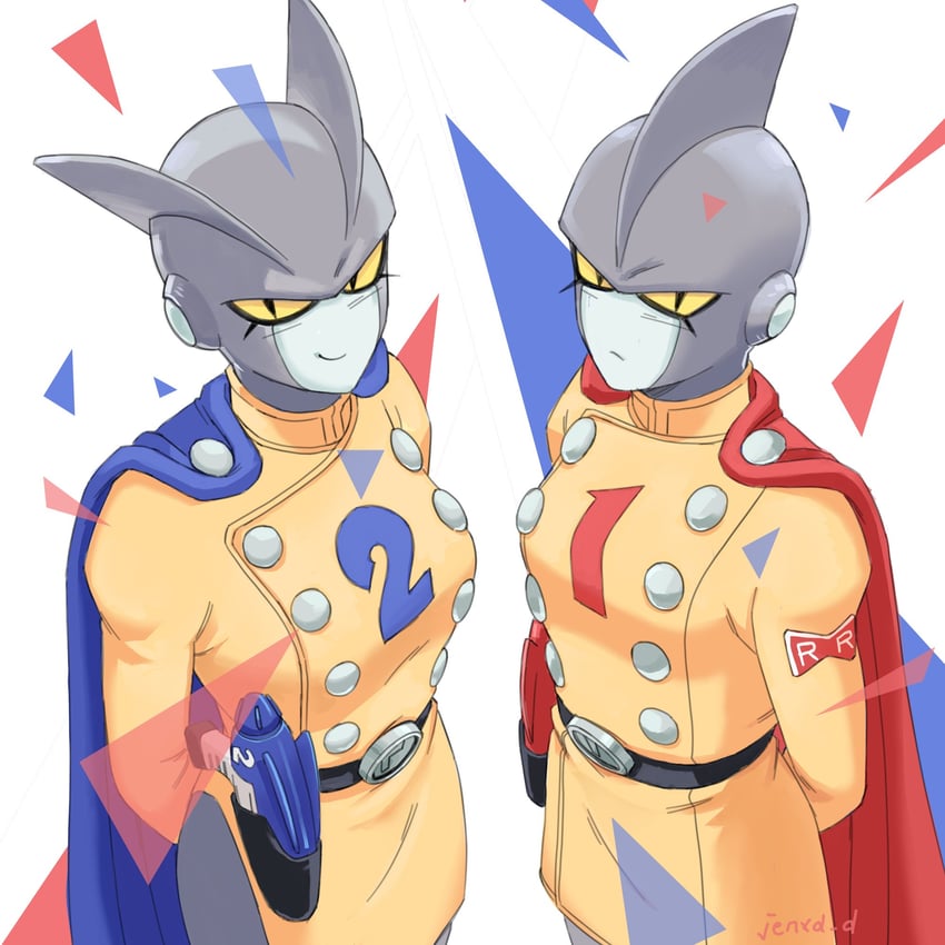 gamma 2 and gamma 1 (dragon ball and 2 more) drawn by genniax
