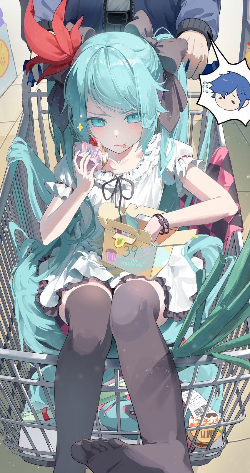 hatsune miku and kaito (vocaloid and 2 more) drawn by nun_nu