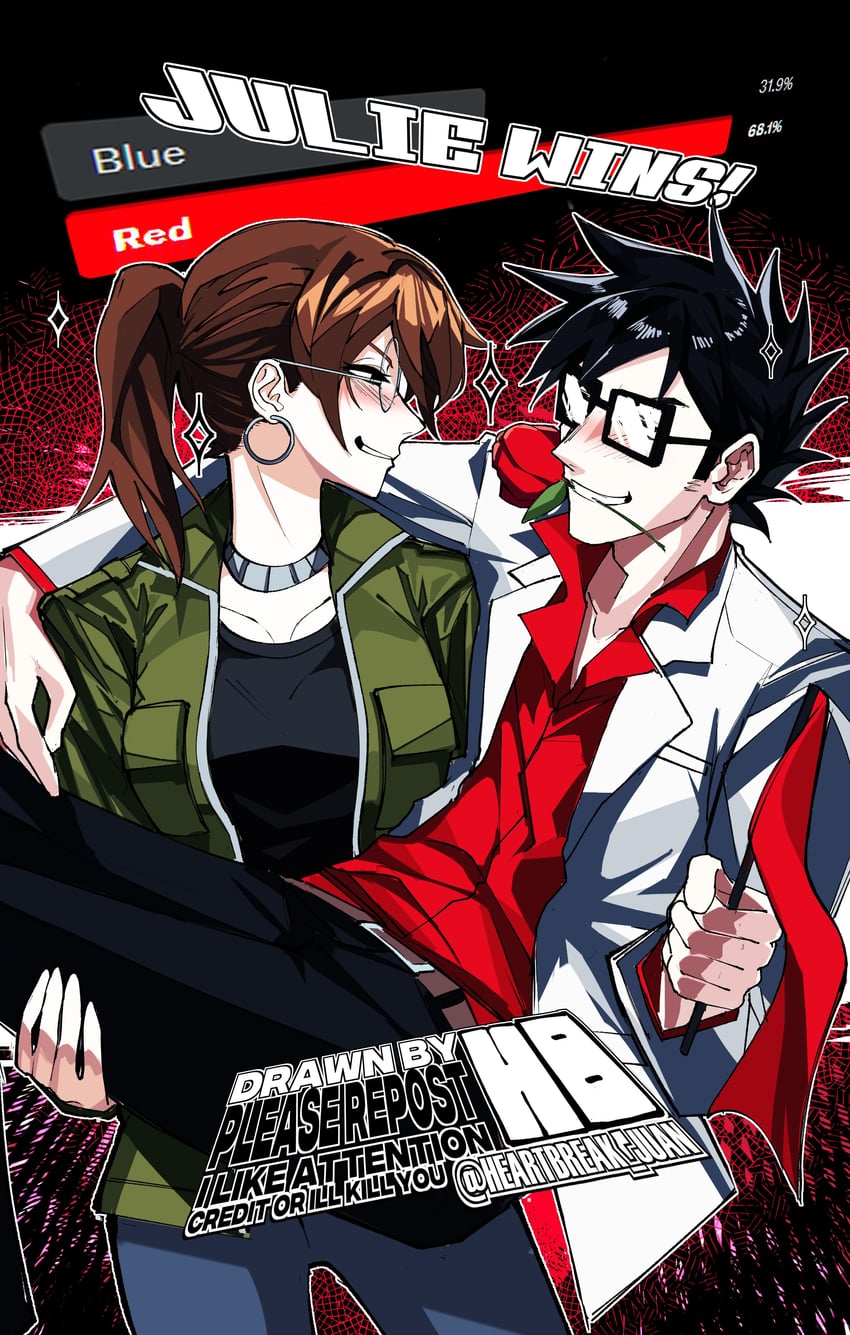 gideon graves and julie powers (scott pilgrim and 1 more) drawn by heartbreak_juan