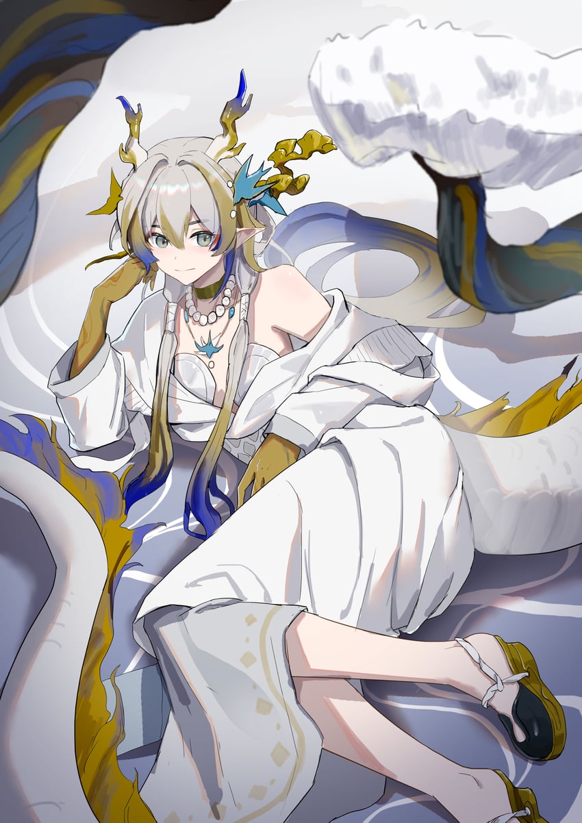 shu (arknights and 1 more) drawn by fenglai_thewind