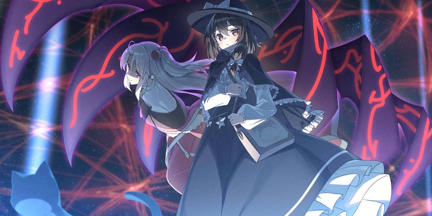 usami renko and shinki (touhou and 1 more) drawn by shiro_youduki