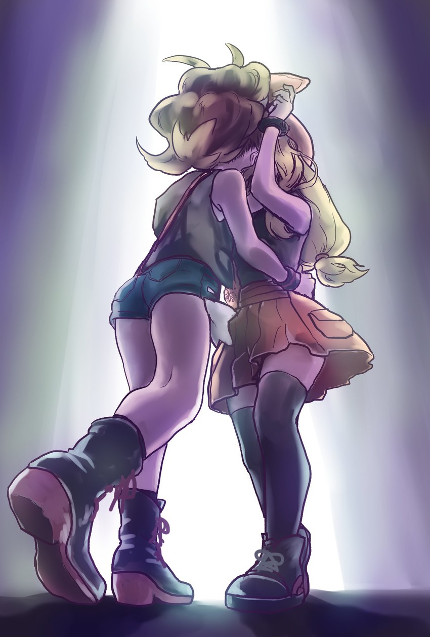 hilda and serena (pokemon and 2 more) drawn by minapo