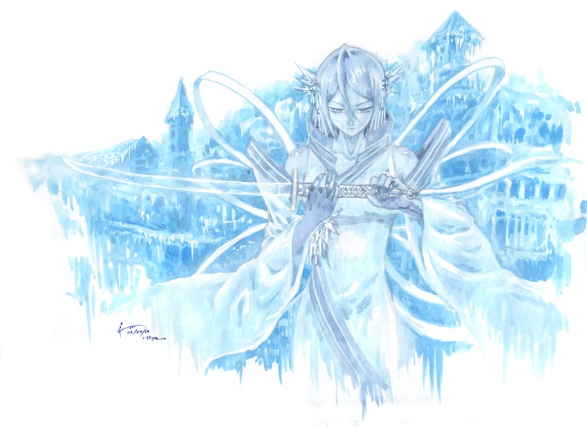 kuchiki rukia (bleach and 1 more) drawn by dominic_ian_cabatit