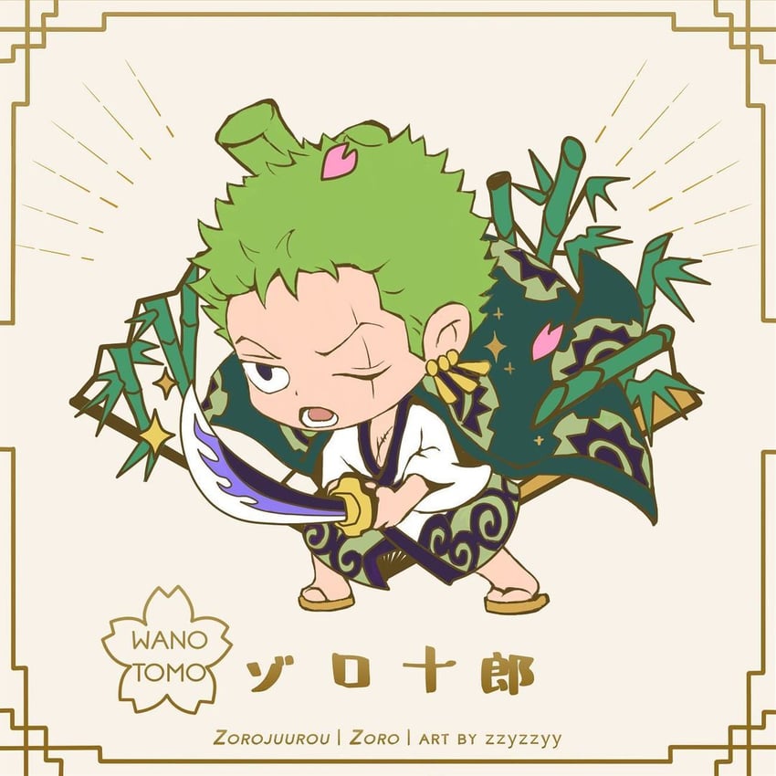 roronoa zoro (one piece) drawn by zzyzzyy