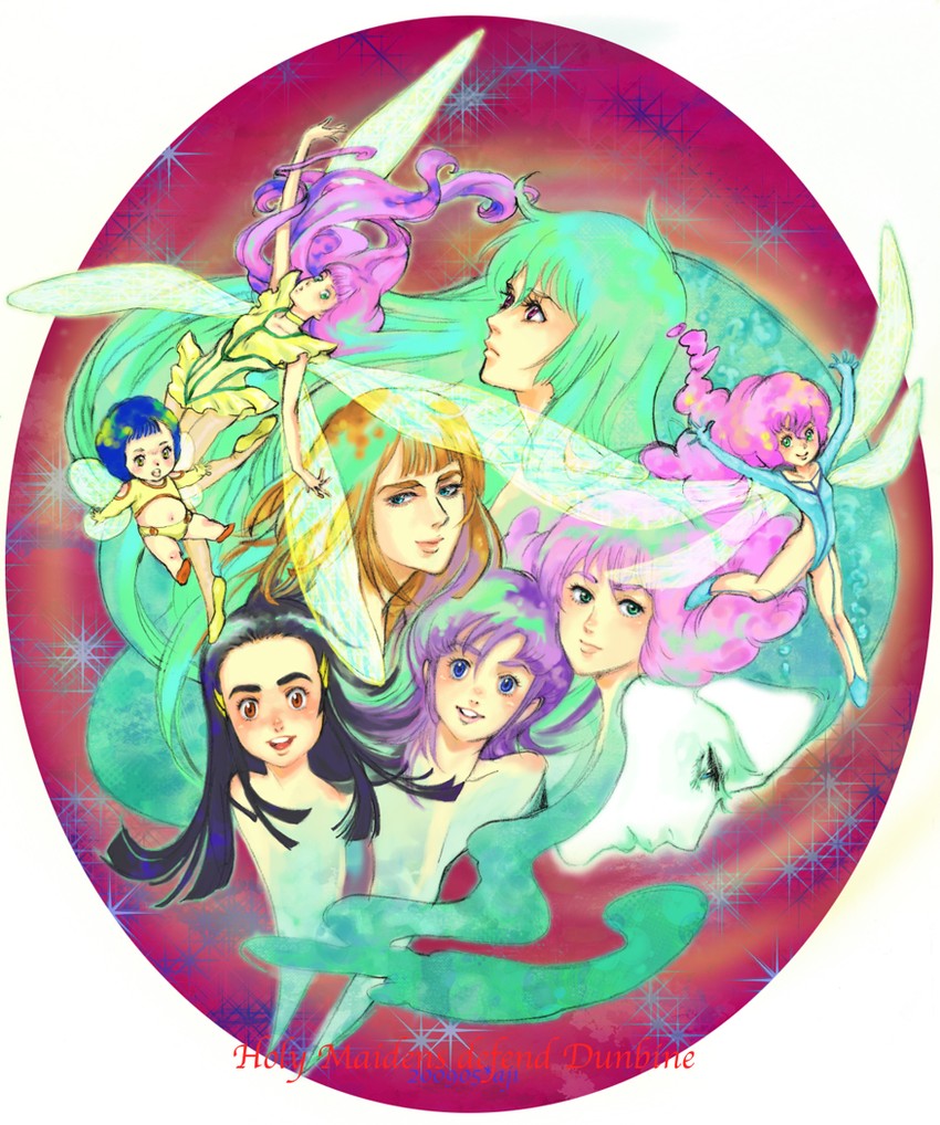 cham fau, marvel frozen, el fino, elle humn, kean keats, and 3 more (seisenshi dunbine) drawn by aji_nori