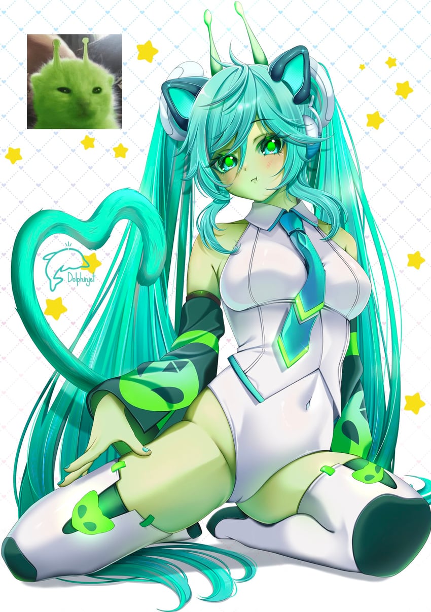 hatsune miku, glorpi miku, and glorp (vocaloid) drawn by dolphinjet