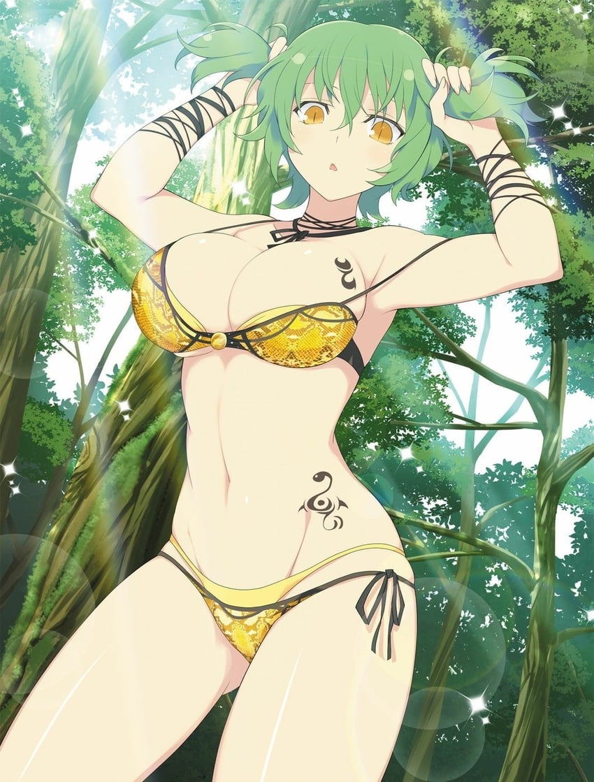 hikage (senran kagura and 2 more) drawn by yaegashi_nan