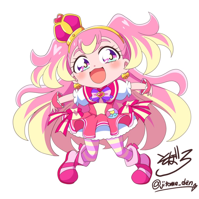 inukai komugi and cure wonderful (precure and 1 more) drawn by soboro_(jitome_dan)