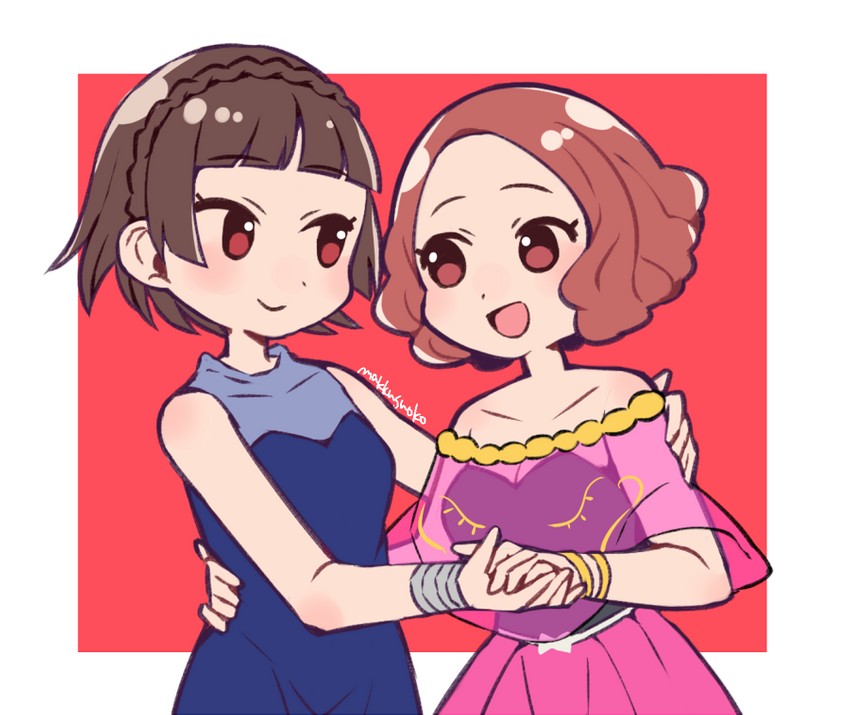 niijima makoto and okumura haru (persona and 1 more) drawn by do_m_kaeru
