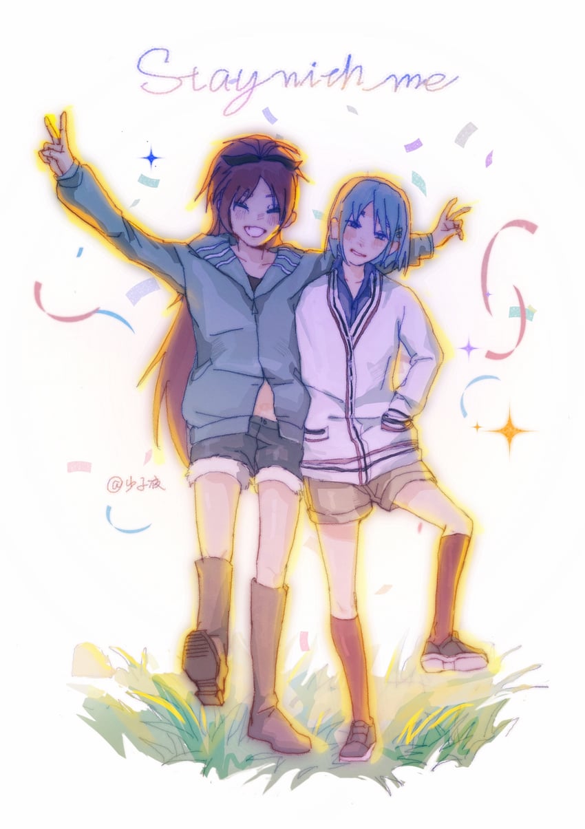 miki sayaka and sakura kyoko (mahou shoujo madoka magica) drawn by shao_ziye