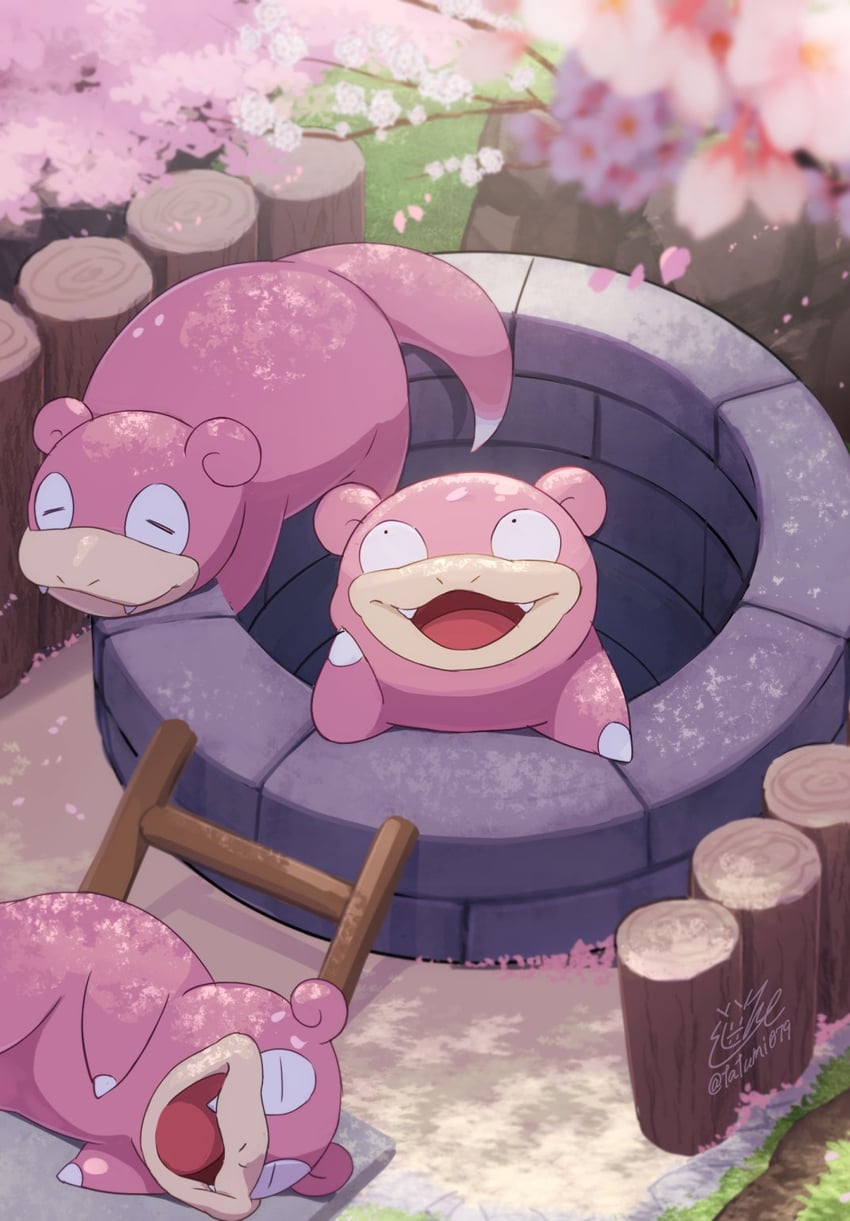 slowpoke (pokemon and 1 more) drawn by tatsumi_(panneko)