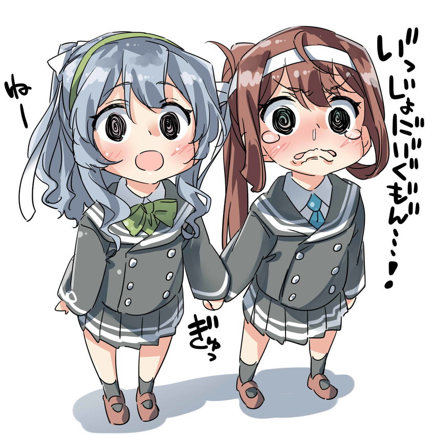 asagumo and yamagumo (kantai collection) drawn by ebifurya