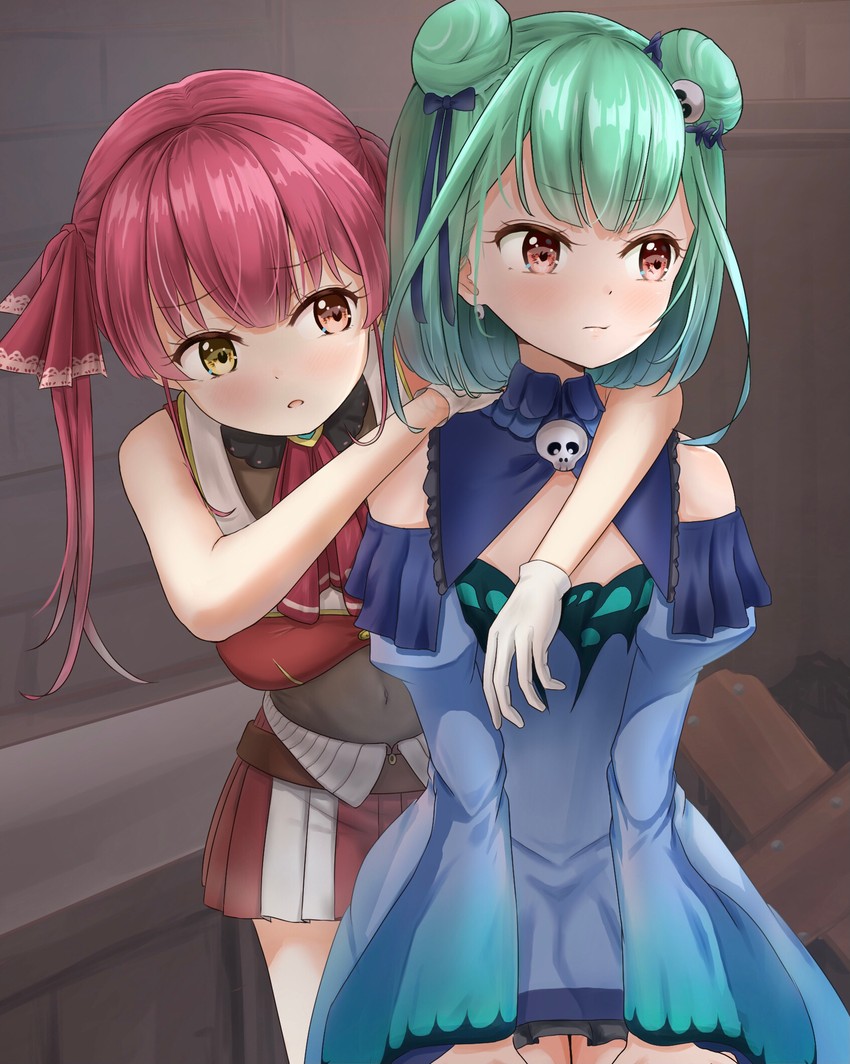 houshou marine and uruha rushia (hololive) drawn by asakura_(asa_t77)