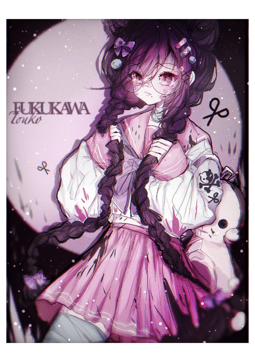 monokuma and fukawa toko (danganronpa and 1 more) drawn by umairih