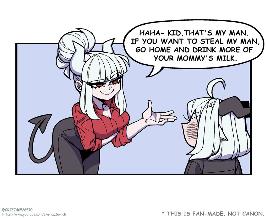 lucifer and krampus (original and 1 more) drawn by grizz