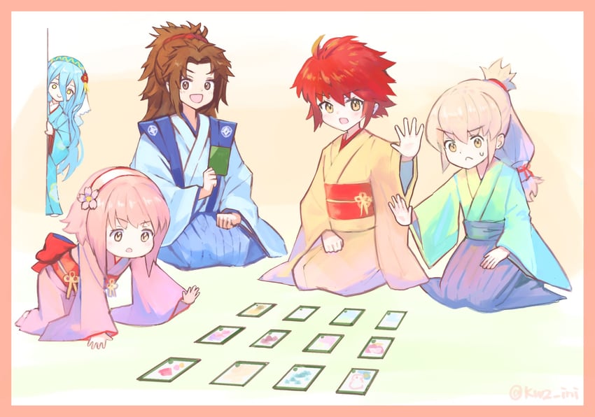 takumi, sakura, hinoka, ryoma, and azura (fire emblem and 2 more) drawn by kwz_ini