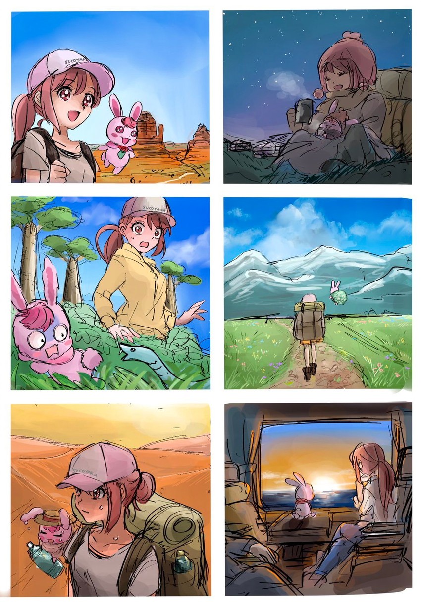 hanadera nodoka and rabirin (precure and 1 more) drawn by pre221b