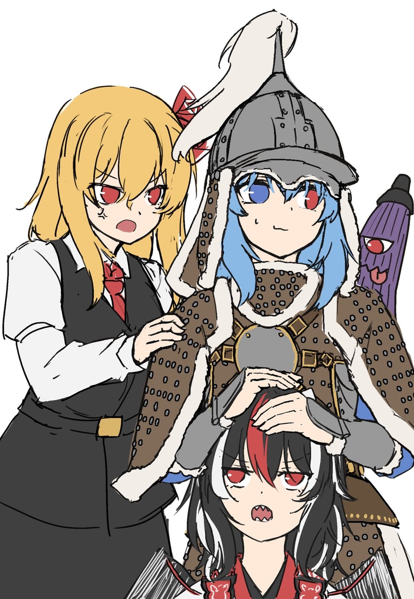 rumia, tatara kogasa, and kijin seija (touhou) drawn by allcy49