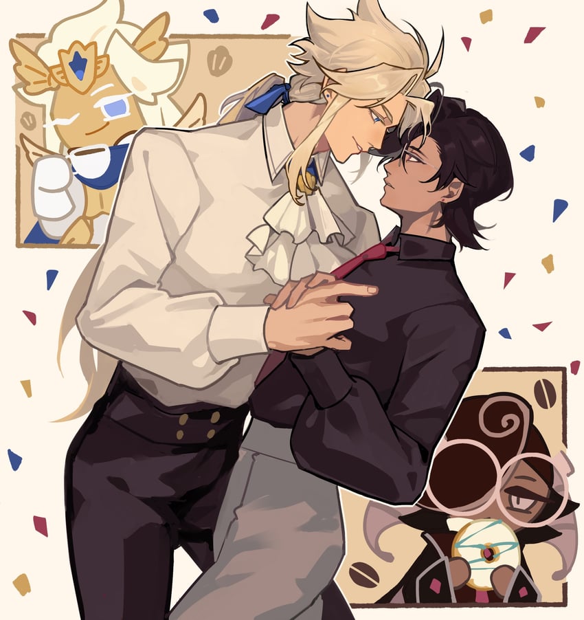 espresso cookie and madeleine cookie (cookie run and 1 more) drawn by saka_nagiya