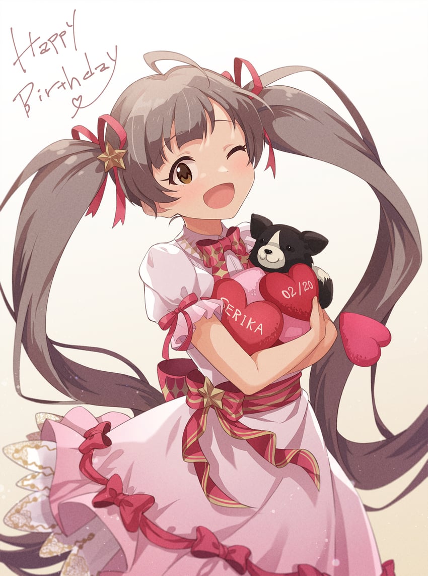 hakozaki serika and junior (idolmaster and 2 more) drawn by para_sitism