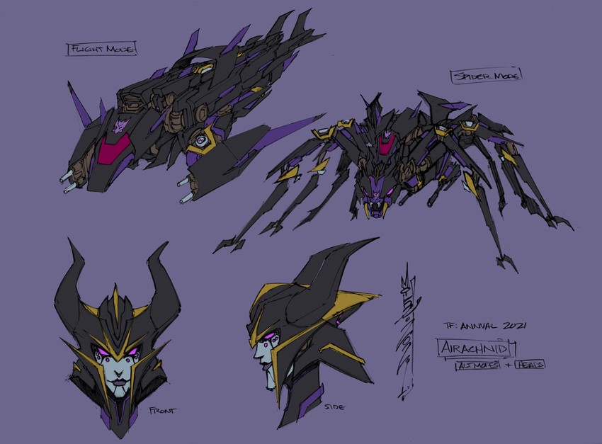 airachnid (transformers and 1 more) drawn by alex_milne