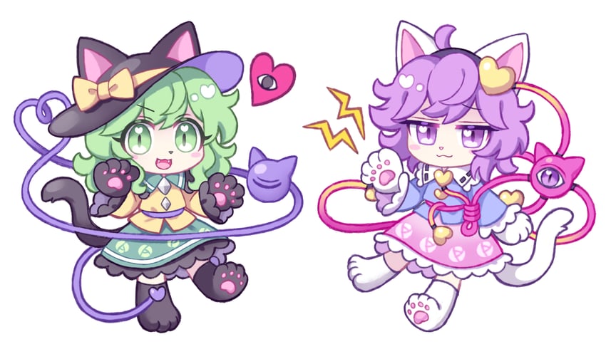 komeiji koishi and komeiji satori (touhou) drawn by miy_001