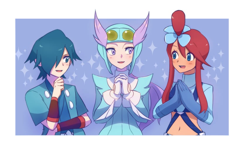 skyla, falkner, and winona (pokemon and 3 more) drawn by haruki_sparsa