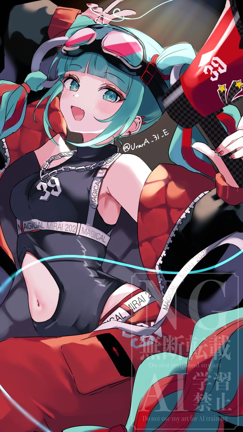 hatsune miku and magical mirai miku (vocaloid and 1 more) drawn by urara_31_e