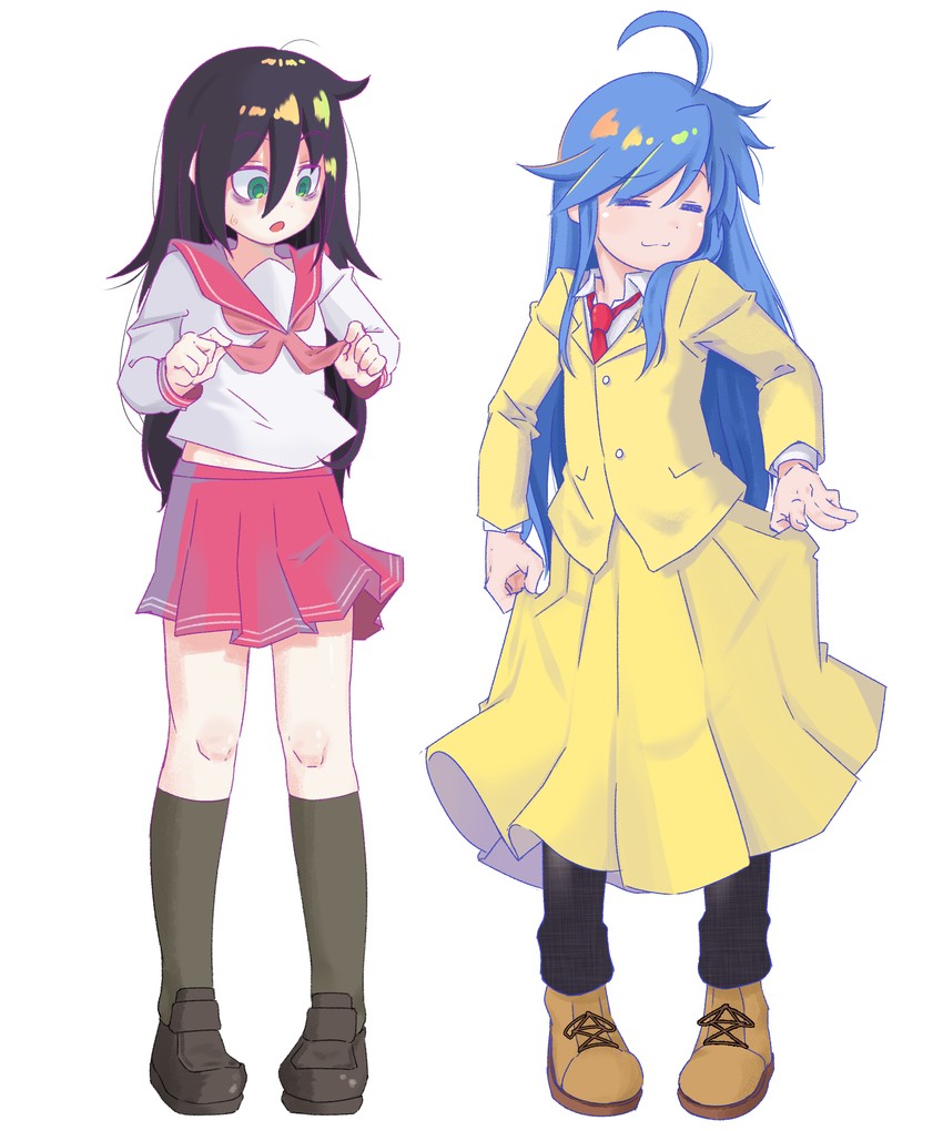 izumi konata and kuroki tomoko (lucky star and 1 more) drawn by tomoko908_(nap4342)