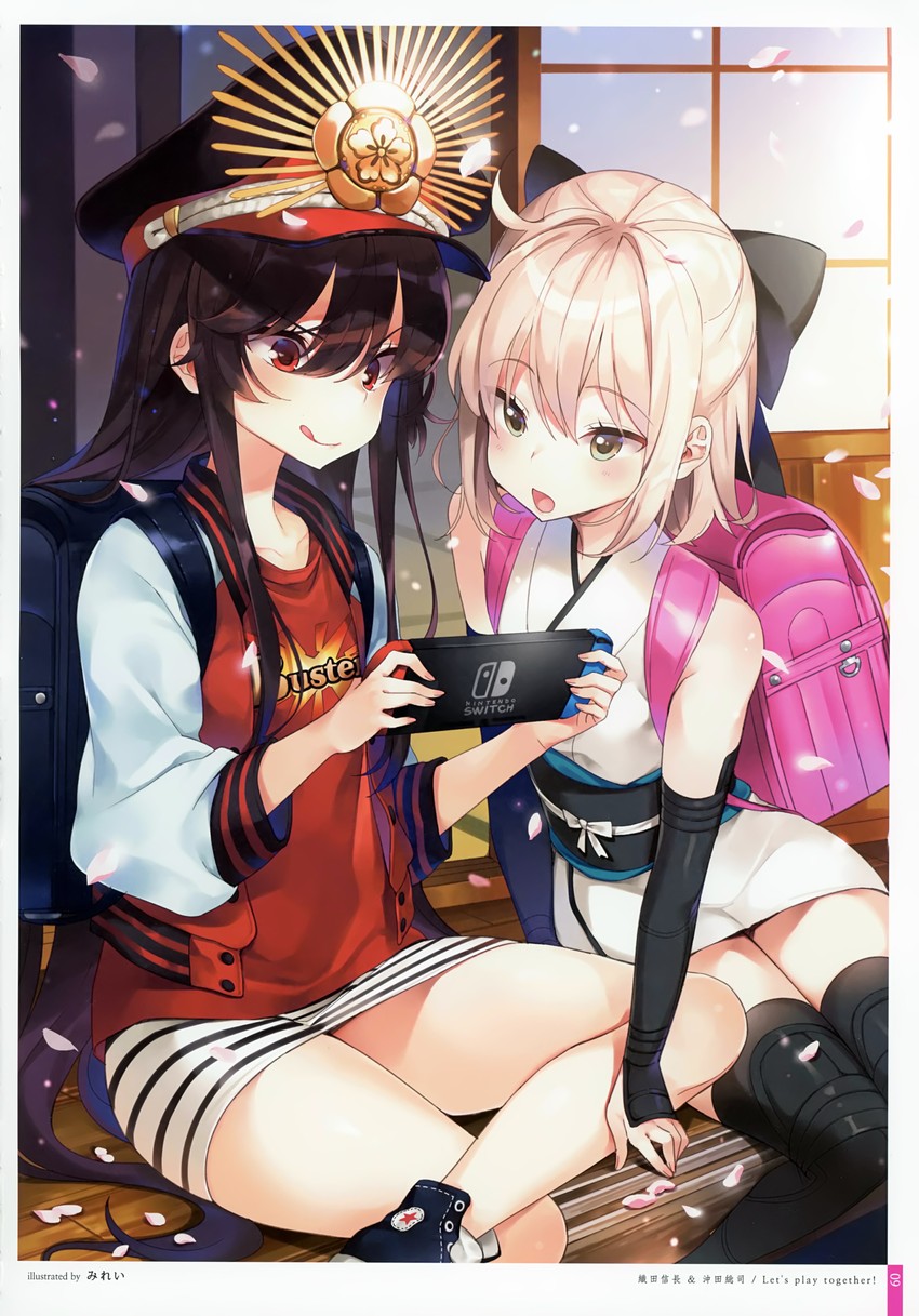 okita souji and oda nobunaga (fate and 1 more) drawn by mirei