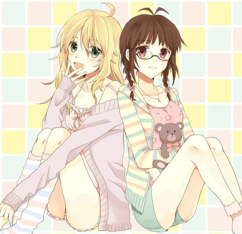 hoshii miki and akizuki ritsuko (idolmaster) drawn by hinata_(existence)